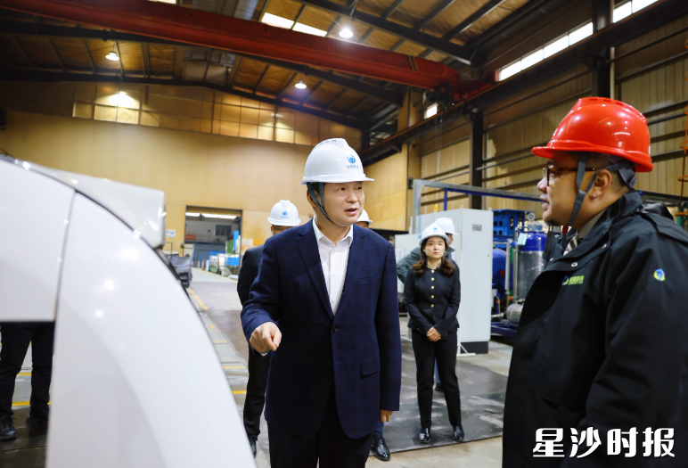 付旭明在长沙金镂机械科技有限公司调研。